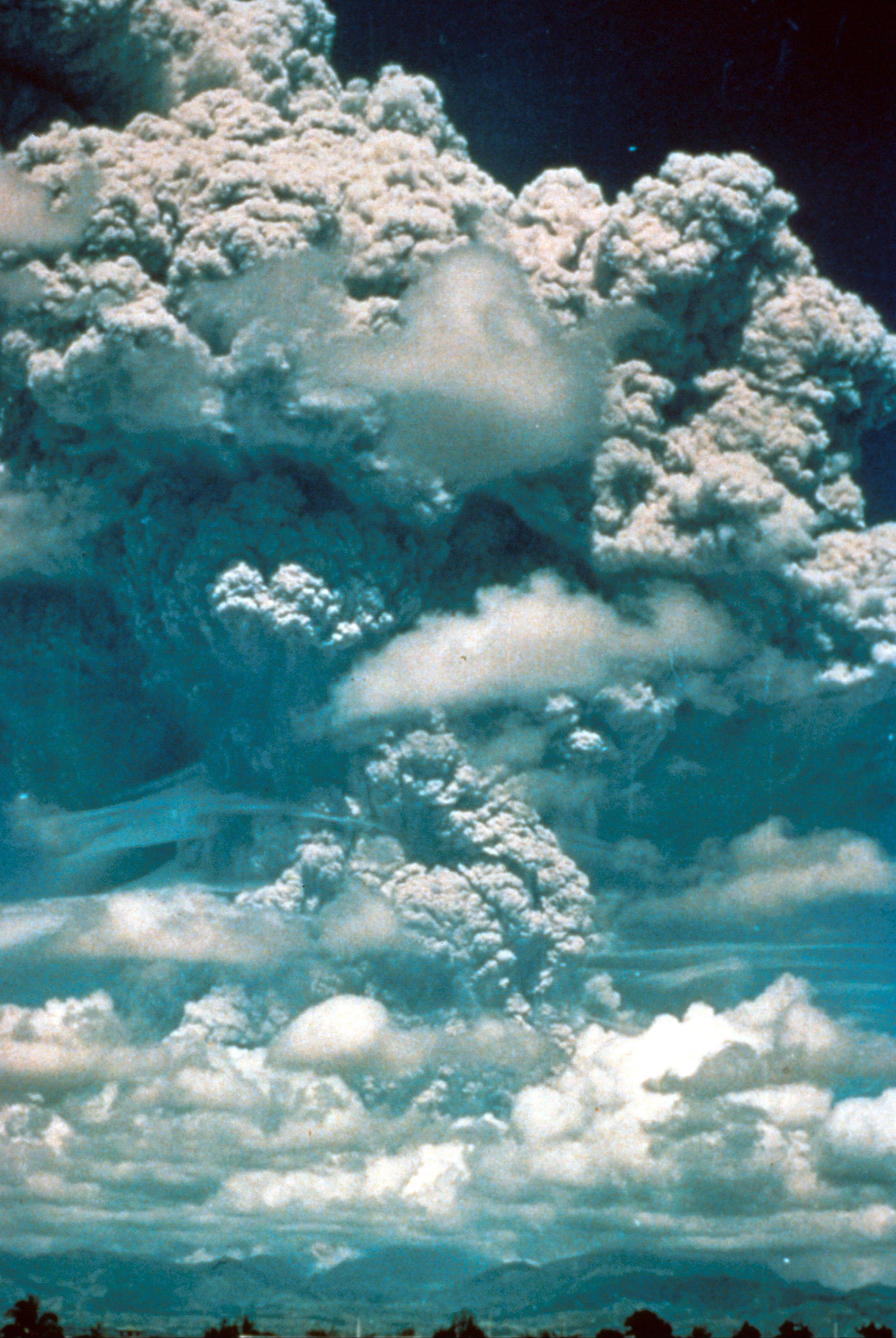 USGS photo of Mount Pinatubo erupting