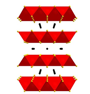 The tetragonal crystal structure of NaFe2As2, courtesy of Alexander Goncharov