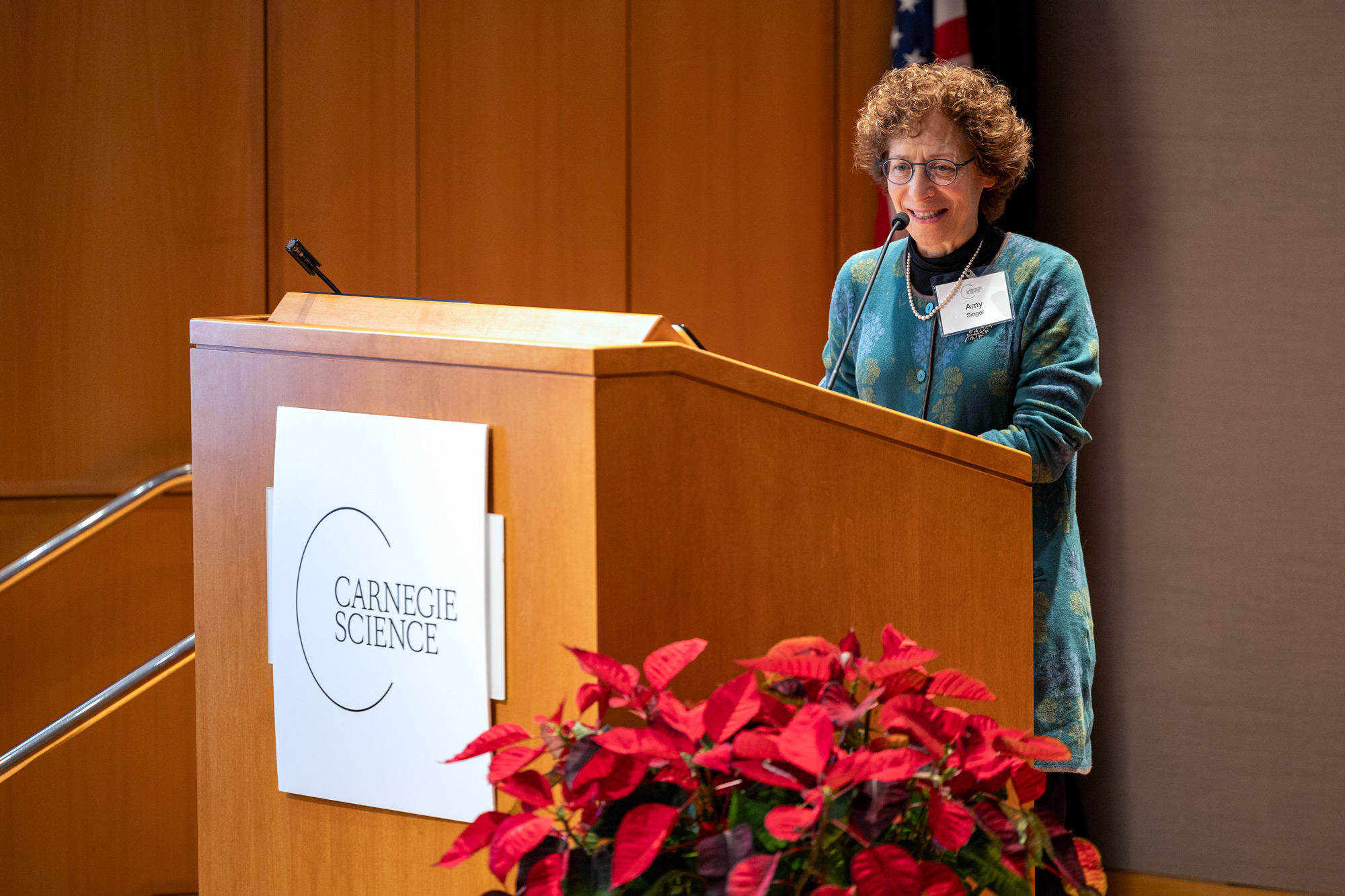 Amy Singer speaks at Maxine Singer's memorial symposium