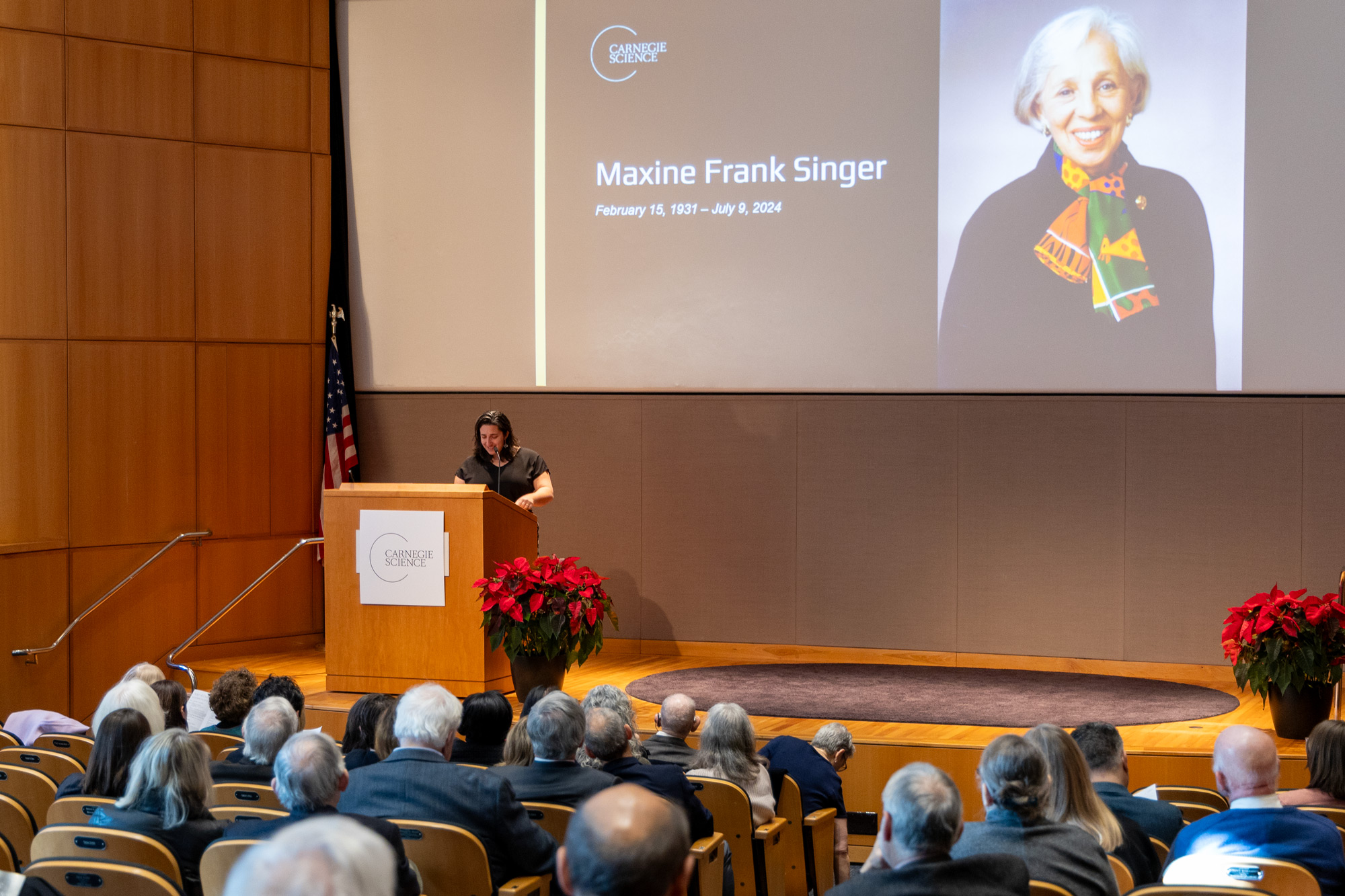 Luna Frank-Reese speaks at Maxine Singer's memorial symposium