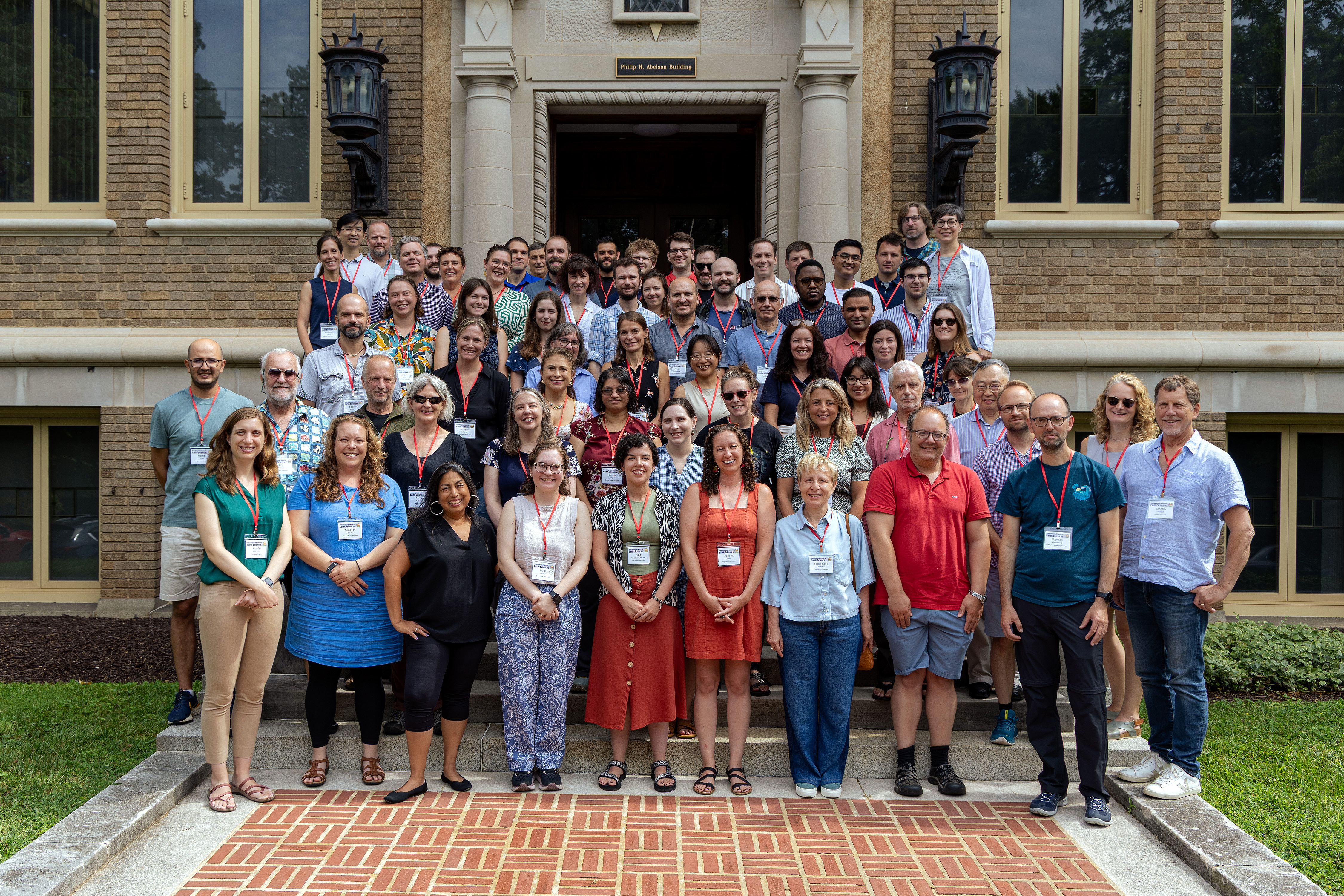 A group photo of TIMES participants at Carnegie's Earth & Planets Laboratory