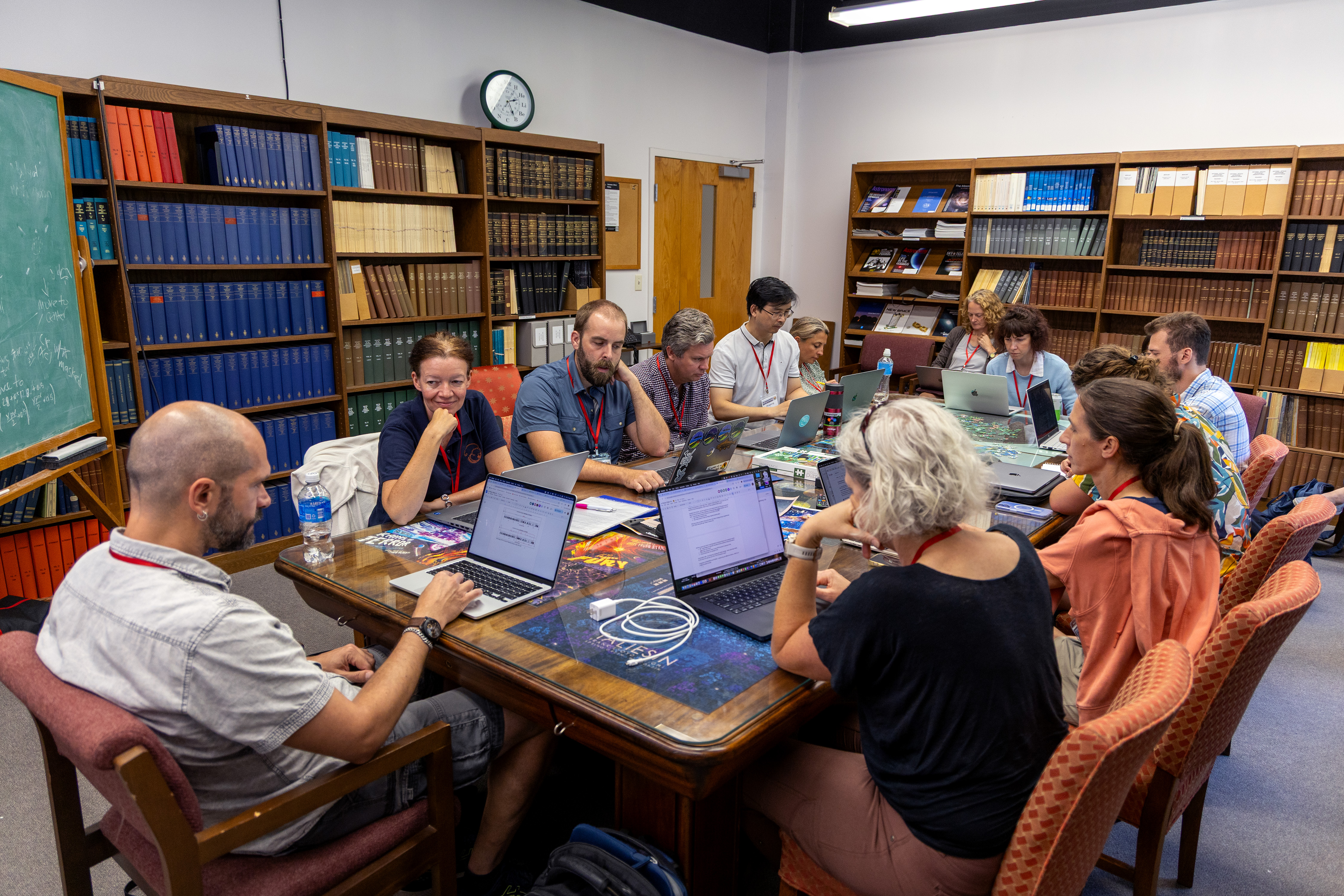 A TIMES working groups gathers in EPL's Astro Library