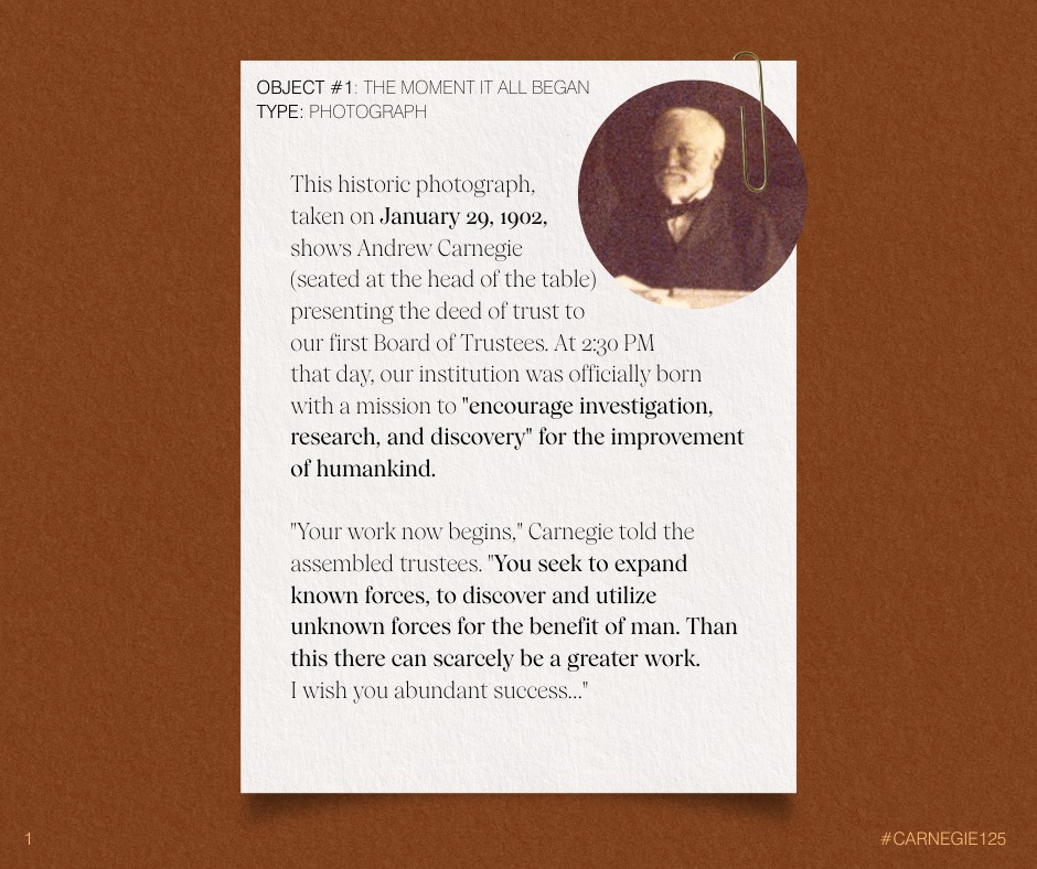 First Board of Trustees Meeting Description #Carnegie125