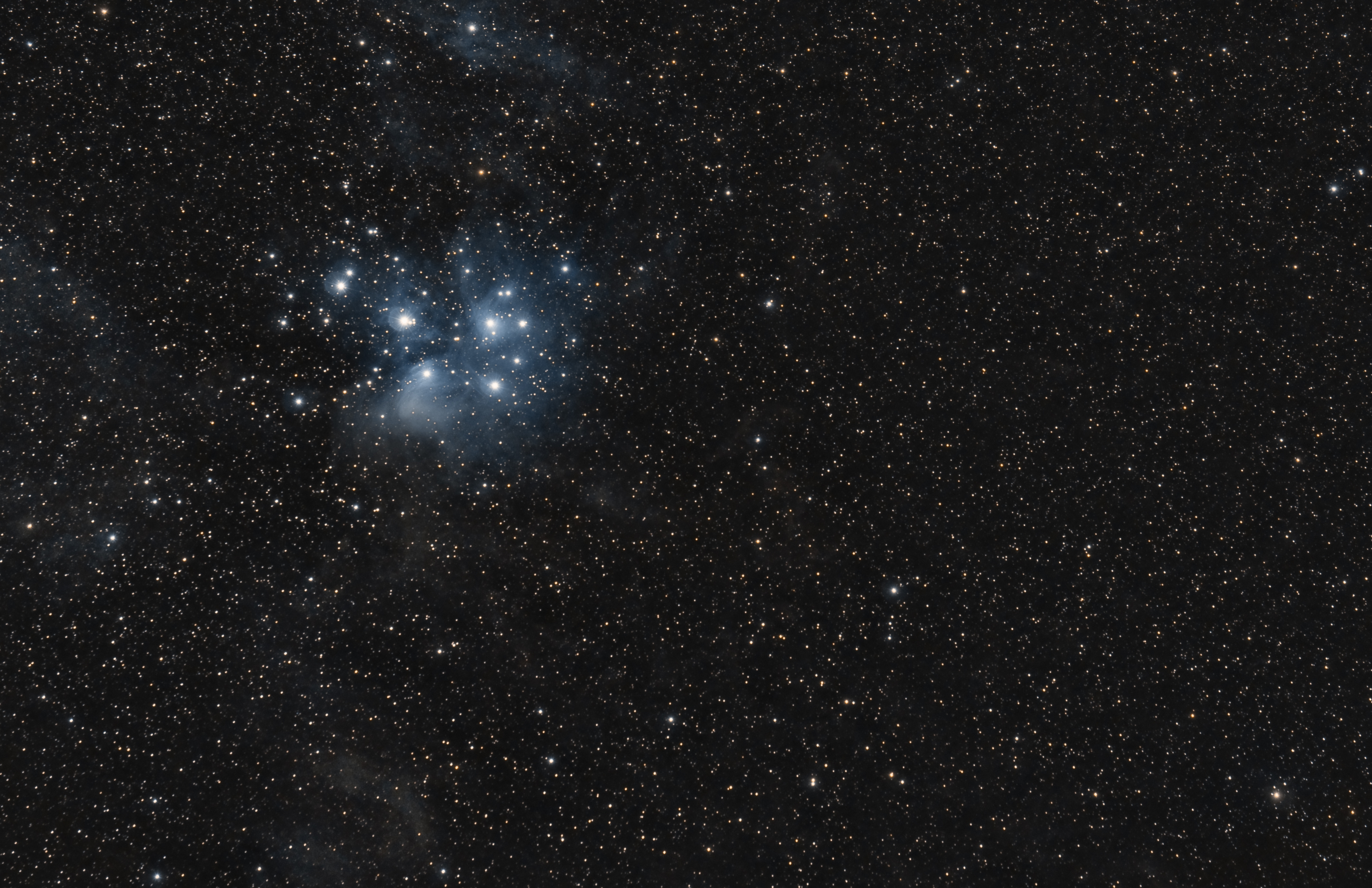 The Pleiades, or Seven Sisters, is an often-observed star cluster named after an ancient Greek legend. 