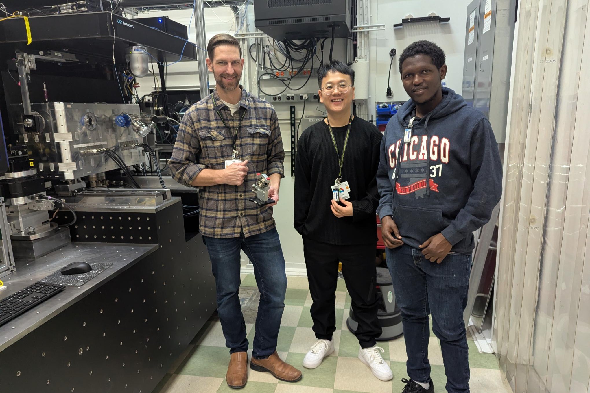 GSECARS:  Tim Strobel, Wencheng Lu (Carnegie Science) and Thacien Habamahoro (University of Houston) research high-Tc superconducting hydrides at low pressure, 13 IDD, Feb 2026.