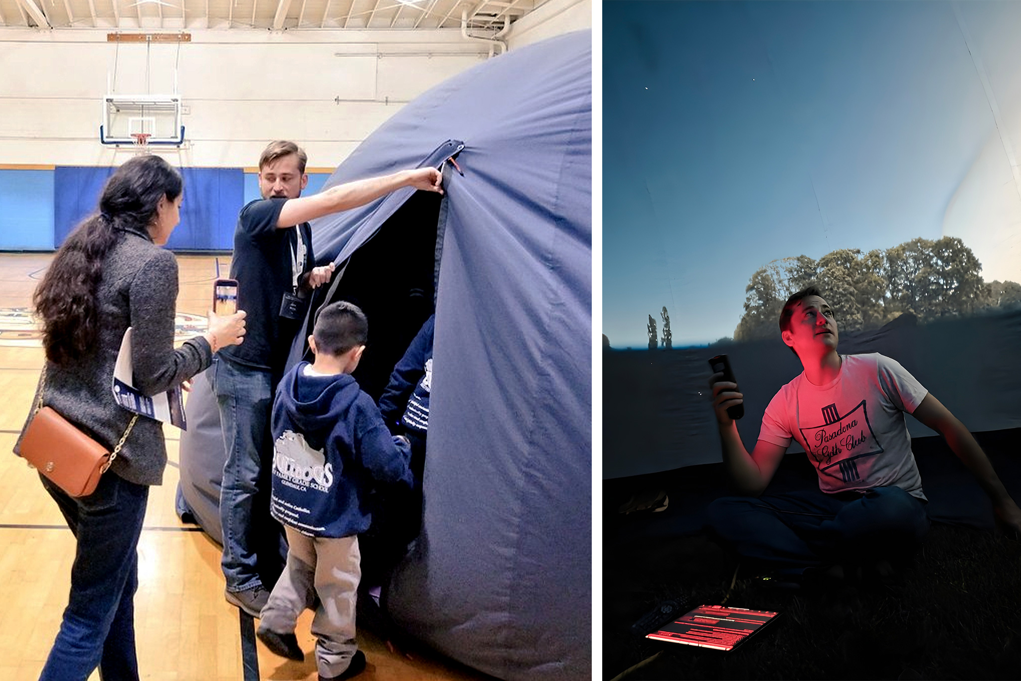 Inflatable Planetarium Collage