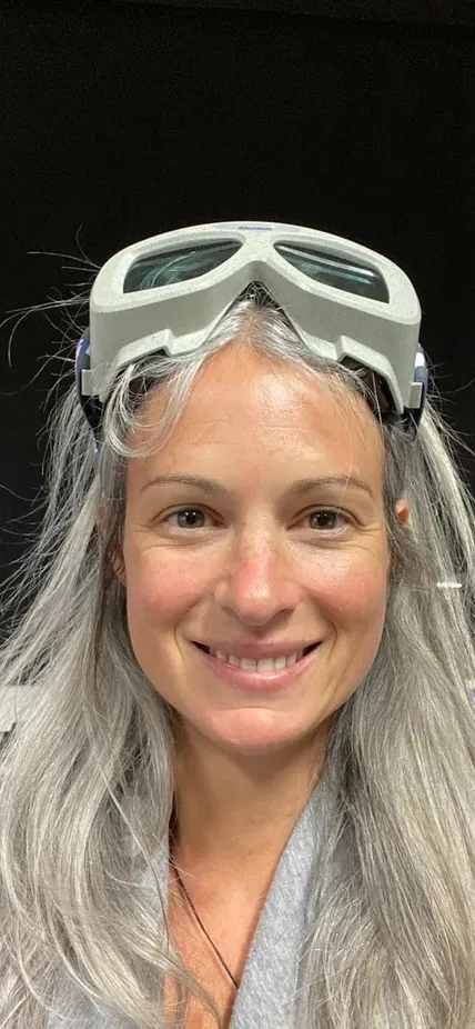 Anat Shahar Portrait with Lab Goggles on