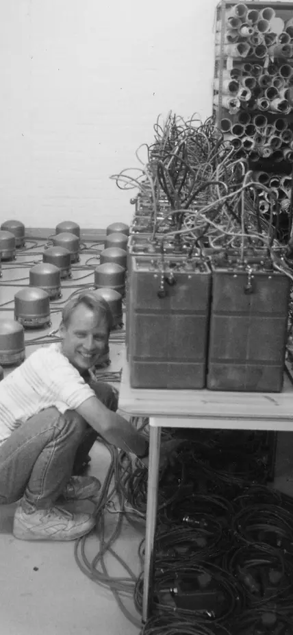 Adriana K historic photo with seismometers