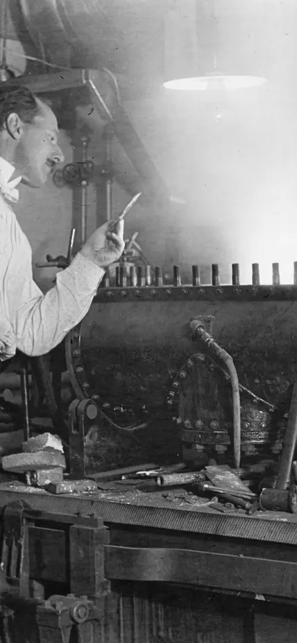 Two scientists at work