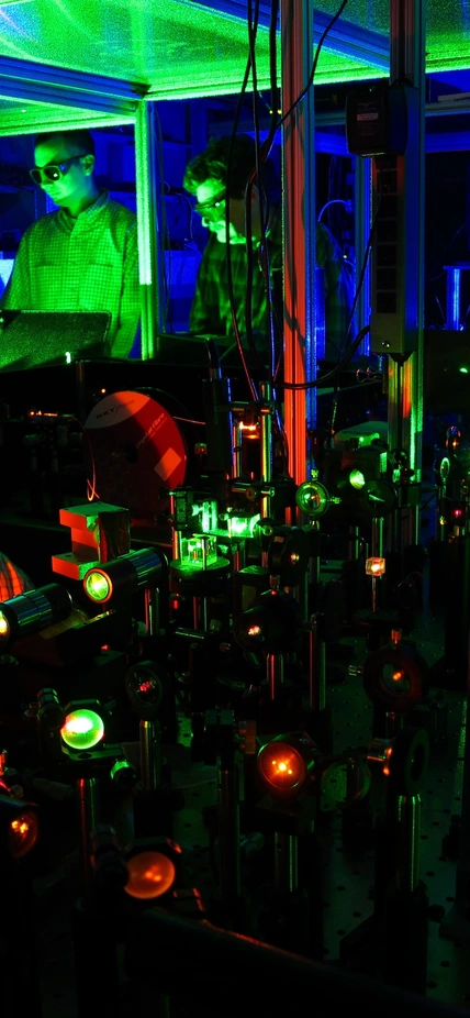 Scientists in the ignition Facility High P-T Laser Lab