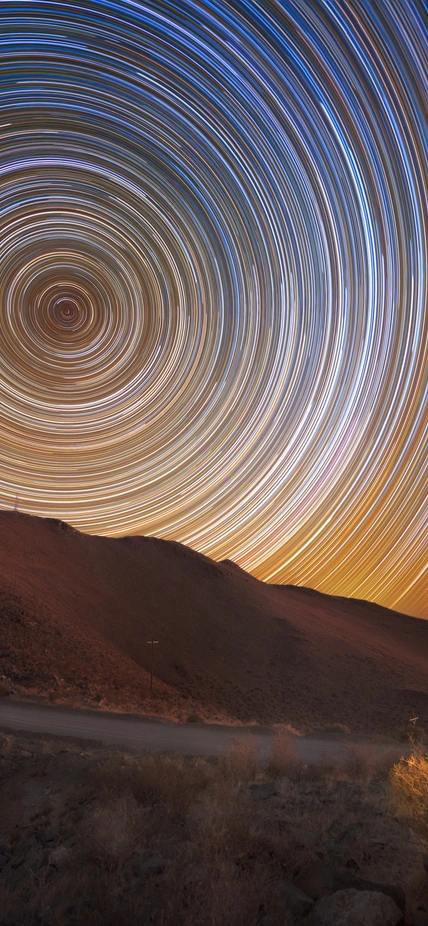 Star trails over the Atacama Desert