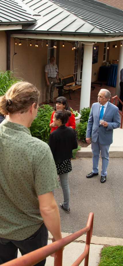 Walking to Greenwalt Patio