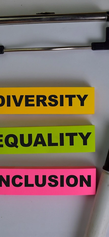 Clipboard with Diversity Equality and Inclusion written on it