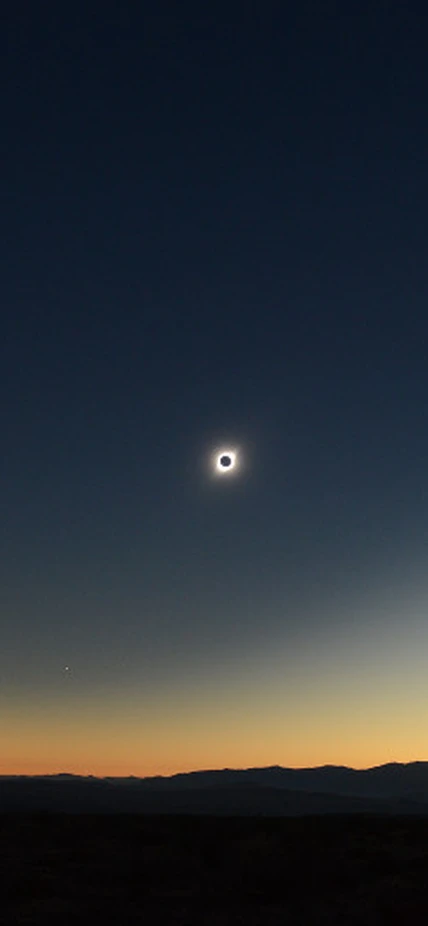 View of the Solar Eclipse on July 2, 2019 from Los Campanas Observatory in Chile. Image by Milan Karol.