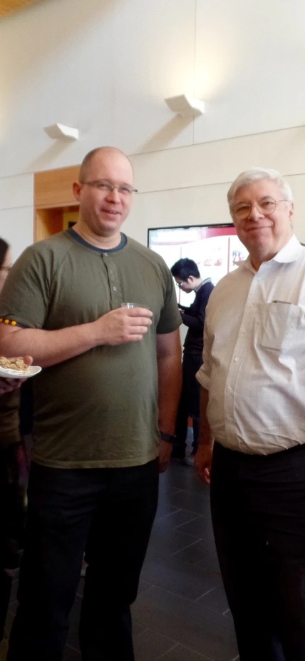 Matt Scott, Matt Seiber, and Allan Spradling (left to right) at the PIE celebration
