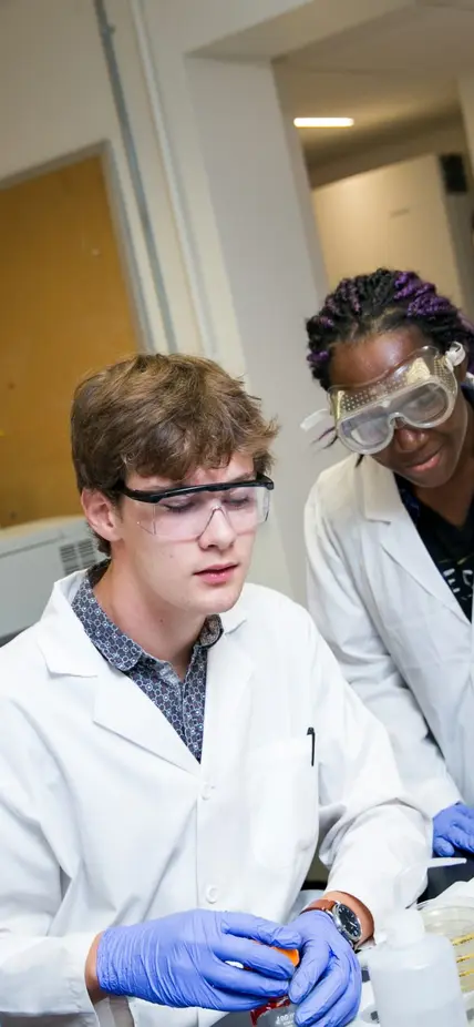 CASE Summer Stars students working in the lab on a group activity. 