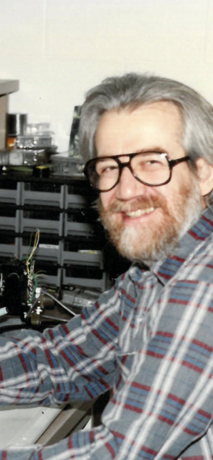 David George in the lab in 1991