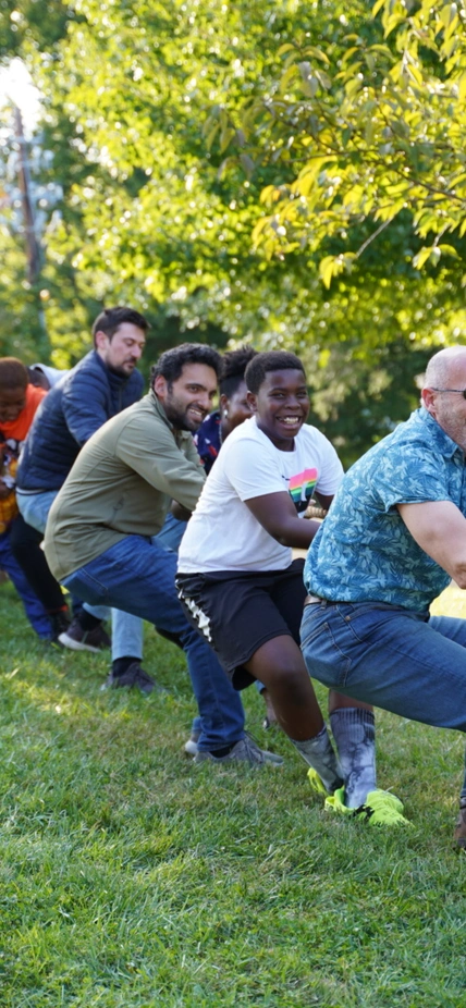 Tug of war game at the EPL picnic. 