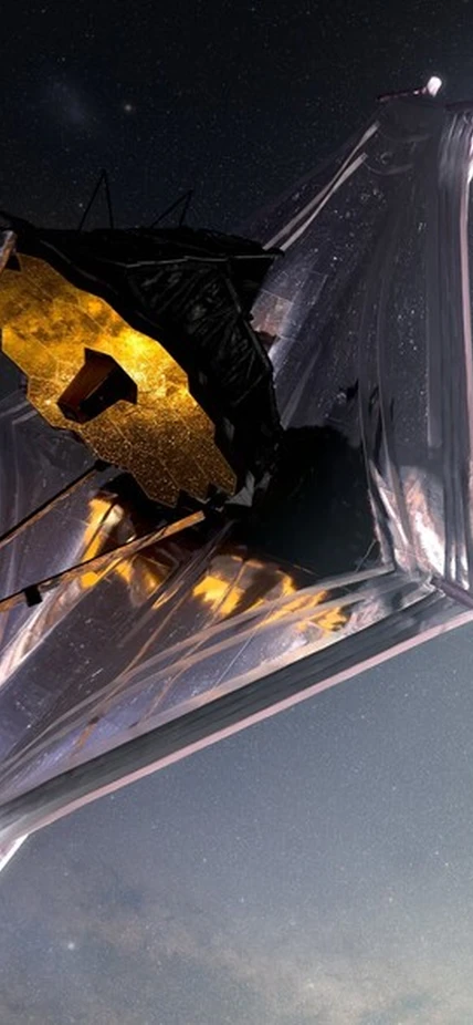 Artist's concept of JWST courtesy of NASA GSFC/CIL/Adriana Manrique Gutierrez