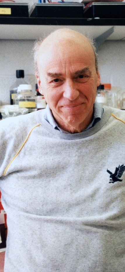 Donald Brown in the lab in 1995, when his group pivoted to studying the genetics underpinning the transformation of tadpoles into frogs. Photo is courtesy of the Carnegie Institution for Science.