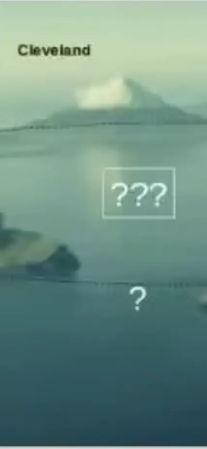 An illustration of the "ring" of islands that may signify a caldera.