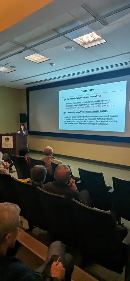 Diana Giving Presentation Summary to full room.