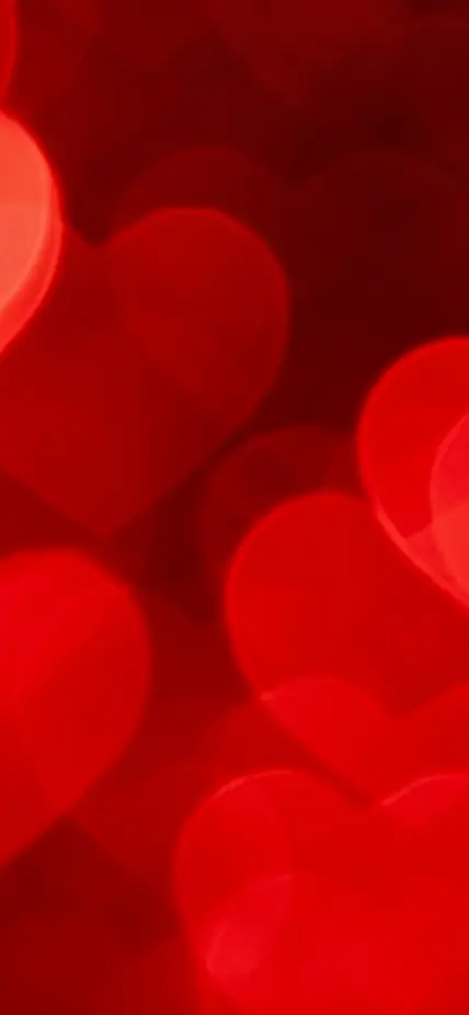 Bokeh Red Hearts