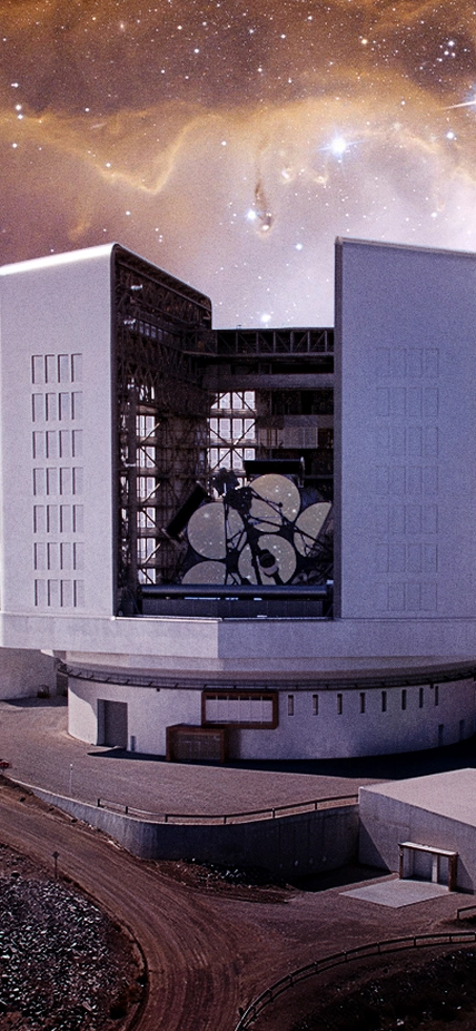 Artist's rendering of the Giant Magellan Telescope courtesy of Damien Jemison, Giant Magellan Telescope - GMTO Corporation