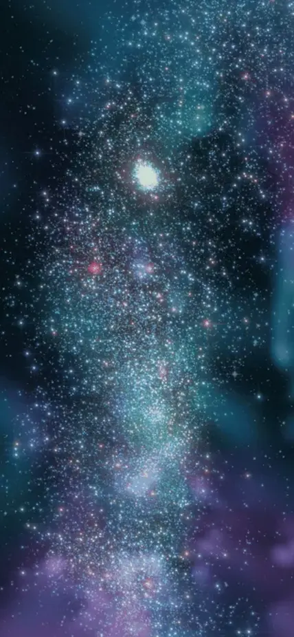 A globular cluster (white concentration of stars) naturally emerges in the high resolution EDGE simulations. These simulations also predict the existence of a new class of object: globular cluster-like dwarfs. Credit University of Surrey, Matt Orkney, Andrew Pontzen & Ethan Taylor