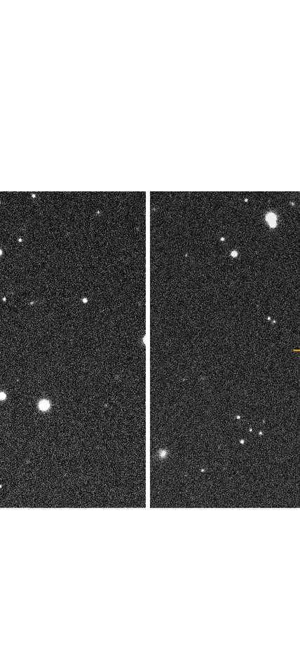 Images from the night of 2025 SC79’s discovery showing its motion relative to background stars. Photographs courtesy of Scott S. Sheppard.
