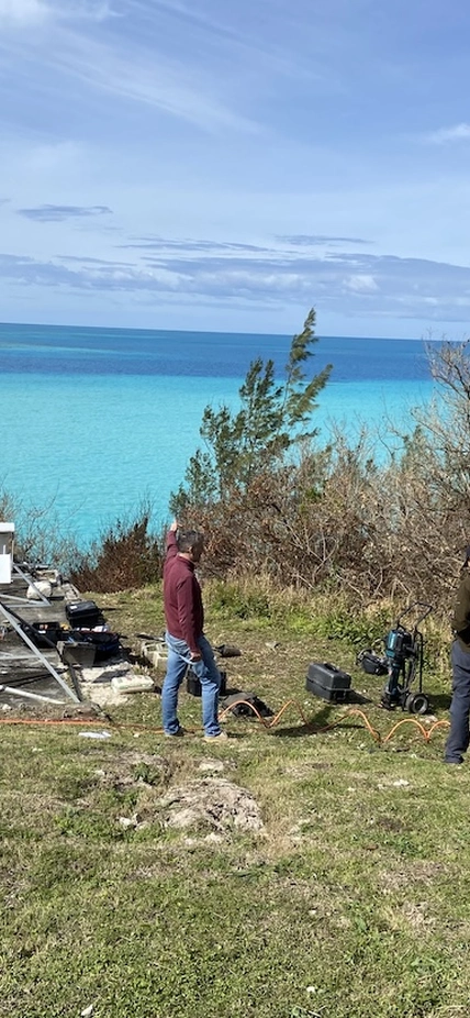 Installing a seismometer in Bermuda