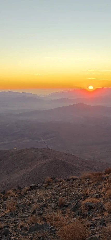 Sunset from Carnegie Science's Las Campanas Observatory in Chile's high Atacama Desert