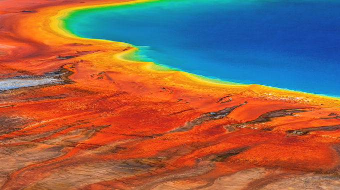 Colorful hot spring in Yellowstone National Park. Shutterstock