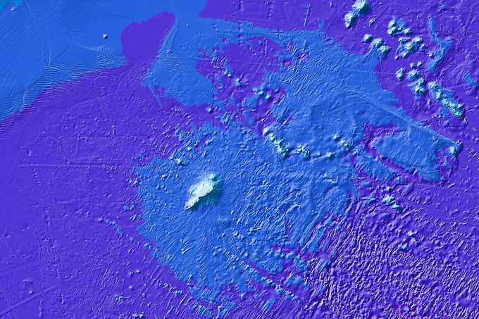 Topographical map of Bermuda 