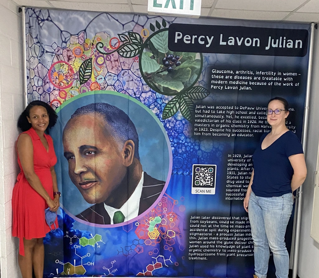 A banner from an exhibit celebrating the contributions of Black plant scientists throughout history