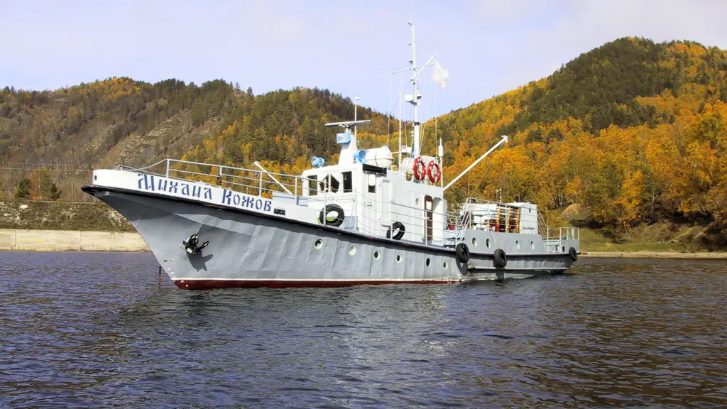 A boat on Russia's Lake Baikal