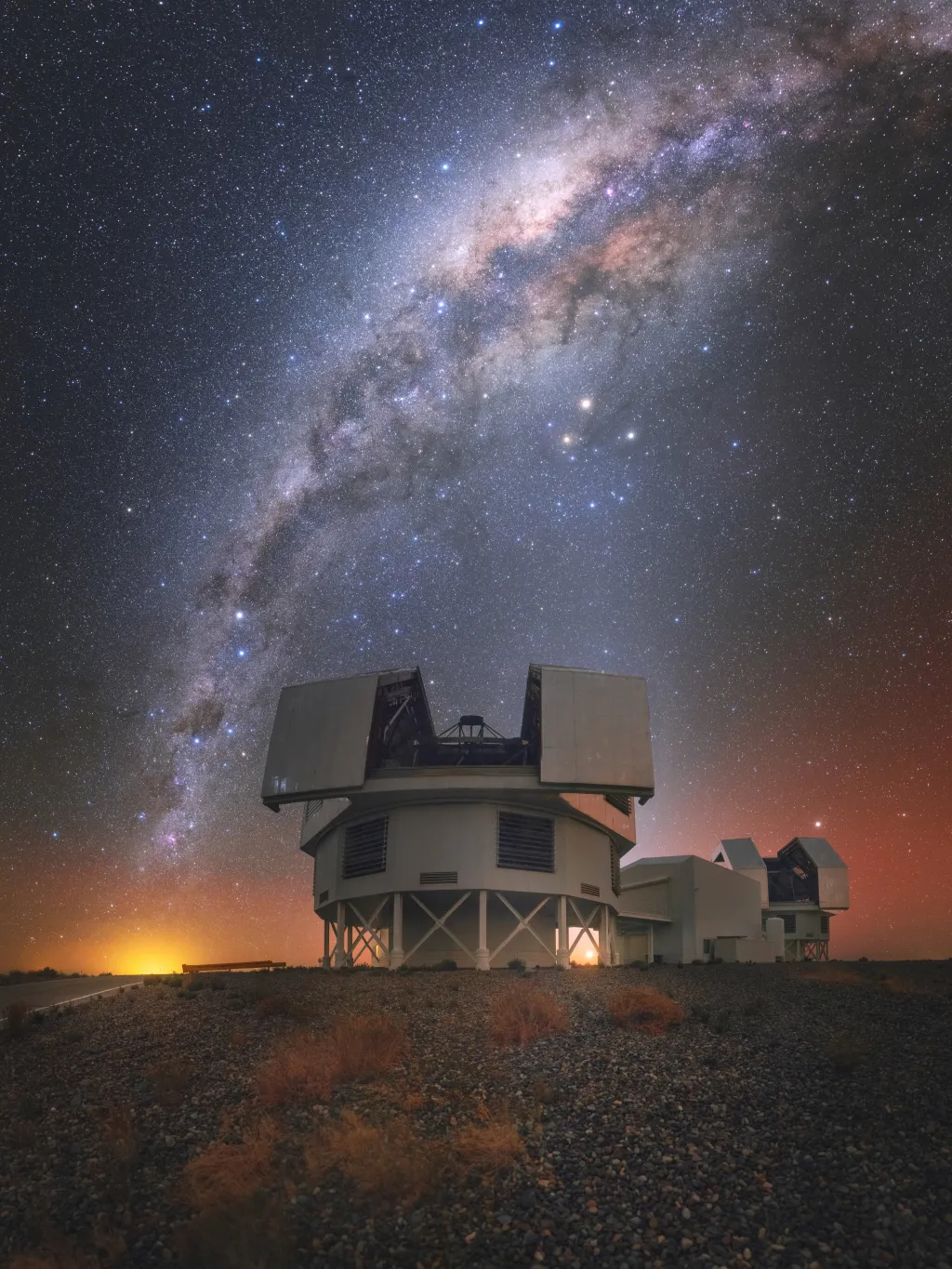 Magellan telescopes under the Milky Way courtesy of Yuri Beletsky