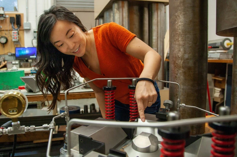 Postdoctoral fellow Kara Brugman works at Earth and Planets Laboratory.