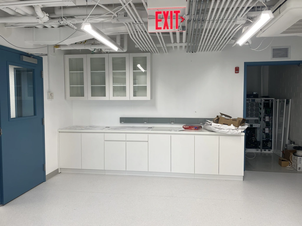 Look at all that working space! The beautifully remodeled new lab contains this space for loading samples to be analyzed by the Inductively Coupled Plasma Mass Spectrometer. Credit: Lori Willhite/Carnegie Science(