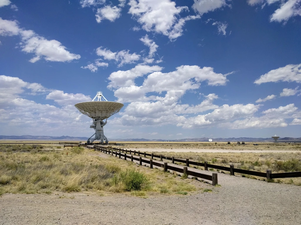 A photo from the Very Large Array in New Mexico taken by Allison Matthews. 