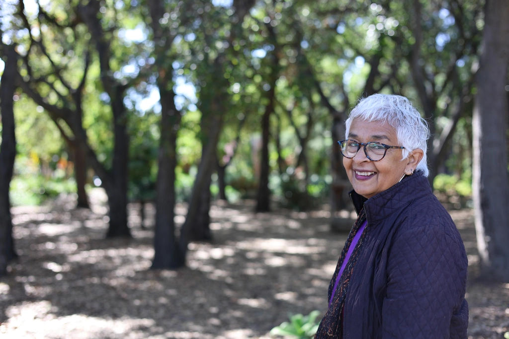 Devaki Bhaya in the Papua New Guinea Sculpture Garden. Courtesy: Carnegie Science.