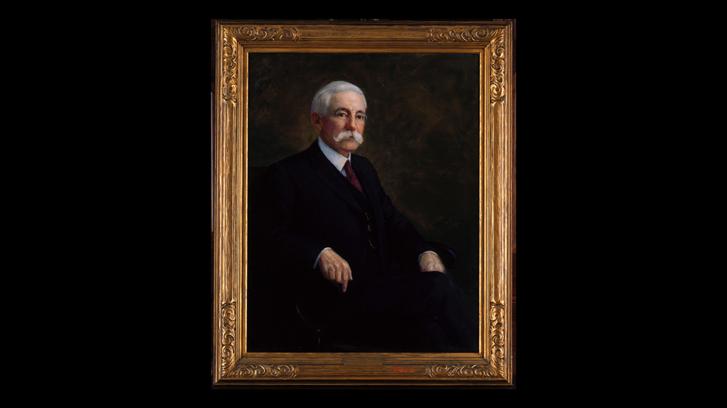 Woodward portrait on a black background