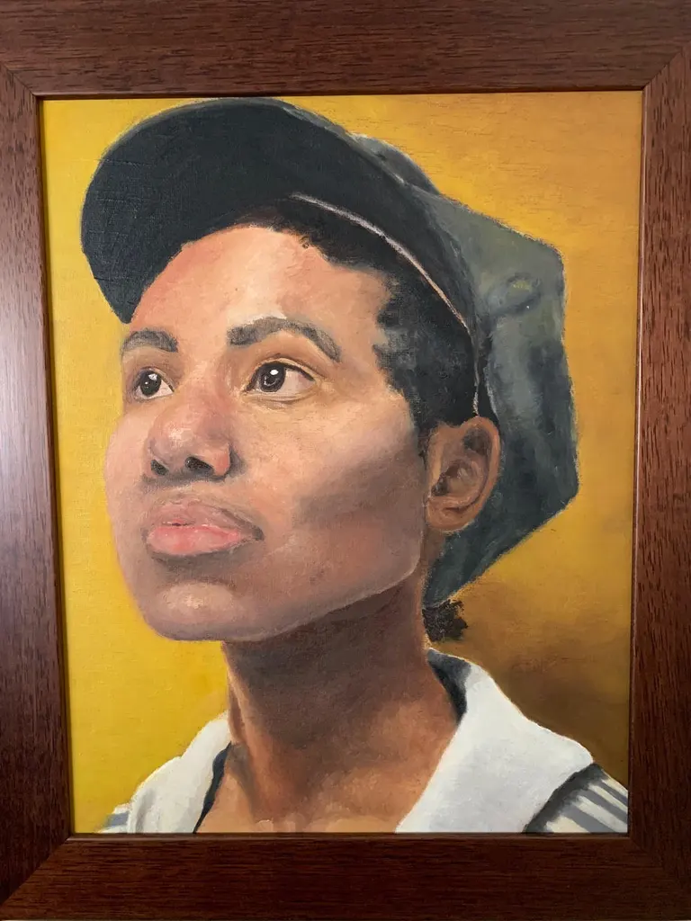 Pastel Self Portrait of Bryne Hadnott