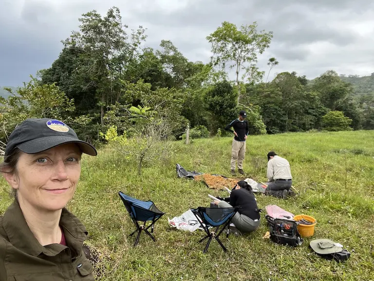 Miguel Alzate, Lara Wagner, and Gaspar Monsalve install a seismic station in Colombia as a part of the MUSICA project. The project ultimately deployed 65 seismic stations across the Colombian Andes to visualize the complex plate geometry beneath Colombia. 
