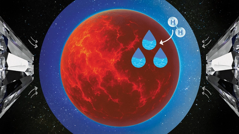 New research uses laboratory experiments to demonstrate that water is naturally created during the planet formation process. Credit: Navid Marvi/Carnegie Science