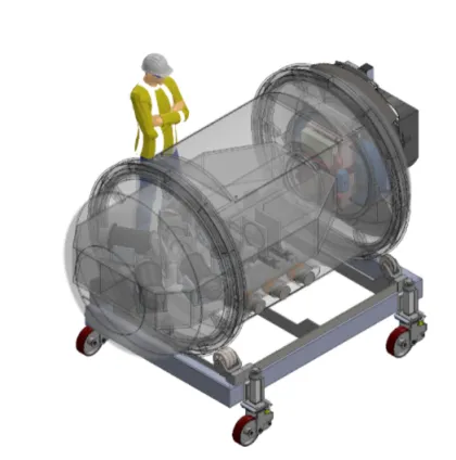 Rendering of the Magellan Infrared Multi-object Spectrograph (MIRMOS).