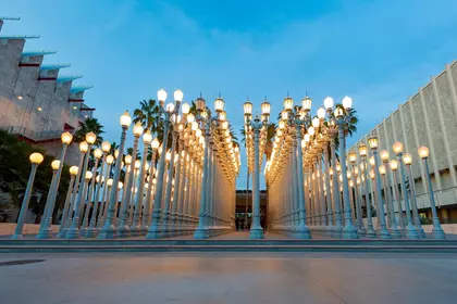 LACMA streetlight display