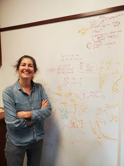 Emily Zakem in Carnegie's office suite at Caltech