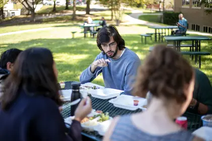 Julien Rojas at the food truck celebration for Hispanic Heritage Month