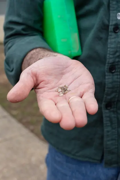 Oded Elazar holds diamonds in his palm